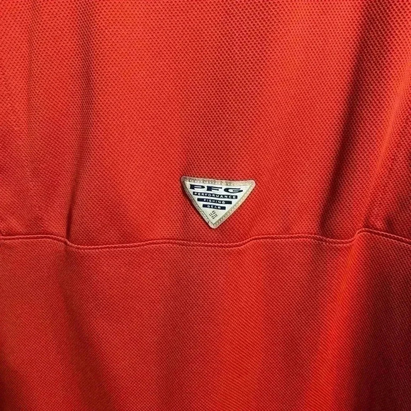 Columbia Omni-Shade PFG InnisFree Short Sleeve Polo Fishing Tee in Salmon - Picture 4 of 10